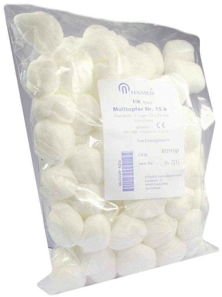 Mulltupfer Fes Tupf Nr.15b Unsteril 1lage 25x26cm Ballonform...