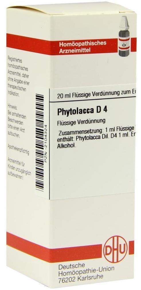 Dhu Phytolacca D4 Dilution 20 ml
