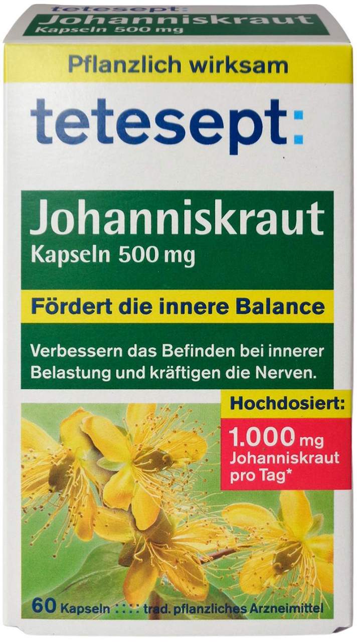Tetesept Johanniskraut 500 mg Kapseln 60 Stück