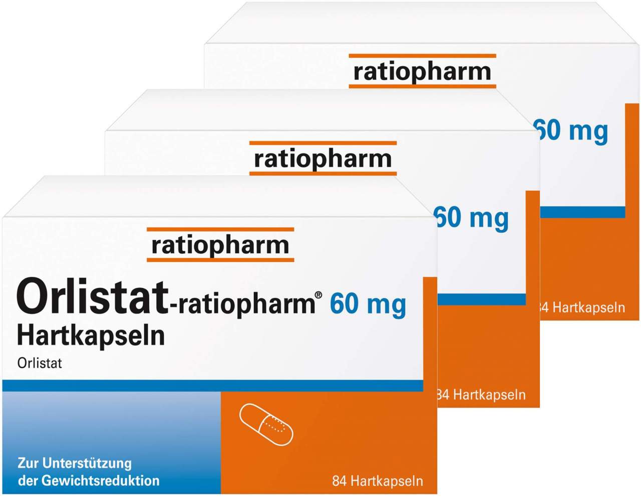 Orlistat-ratiopharm 60 mg 3 x 84 Kapseln