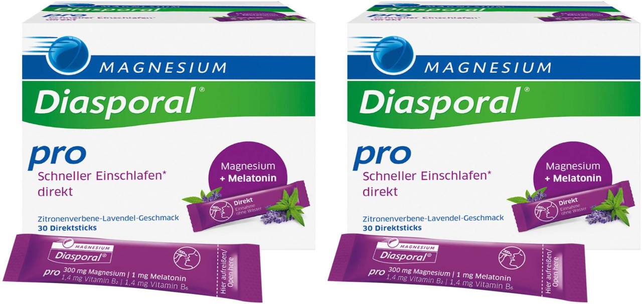 Magnesium Diasporal pro Schneller Einschlafen direkt 2 x 30 Sticks