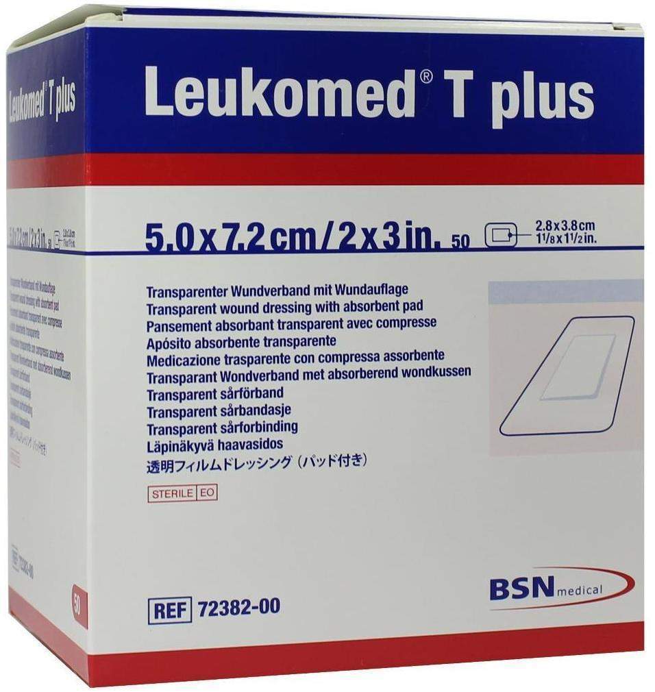 Leukomed T Plus 50 Sterile Pflaster 7,2 X 5 cm