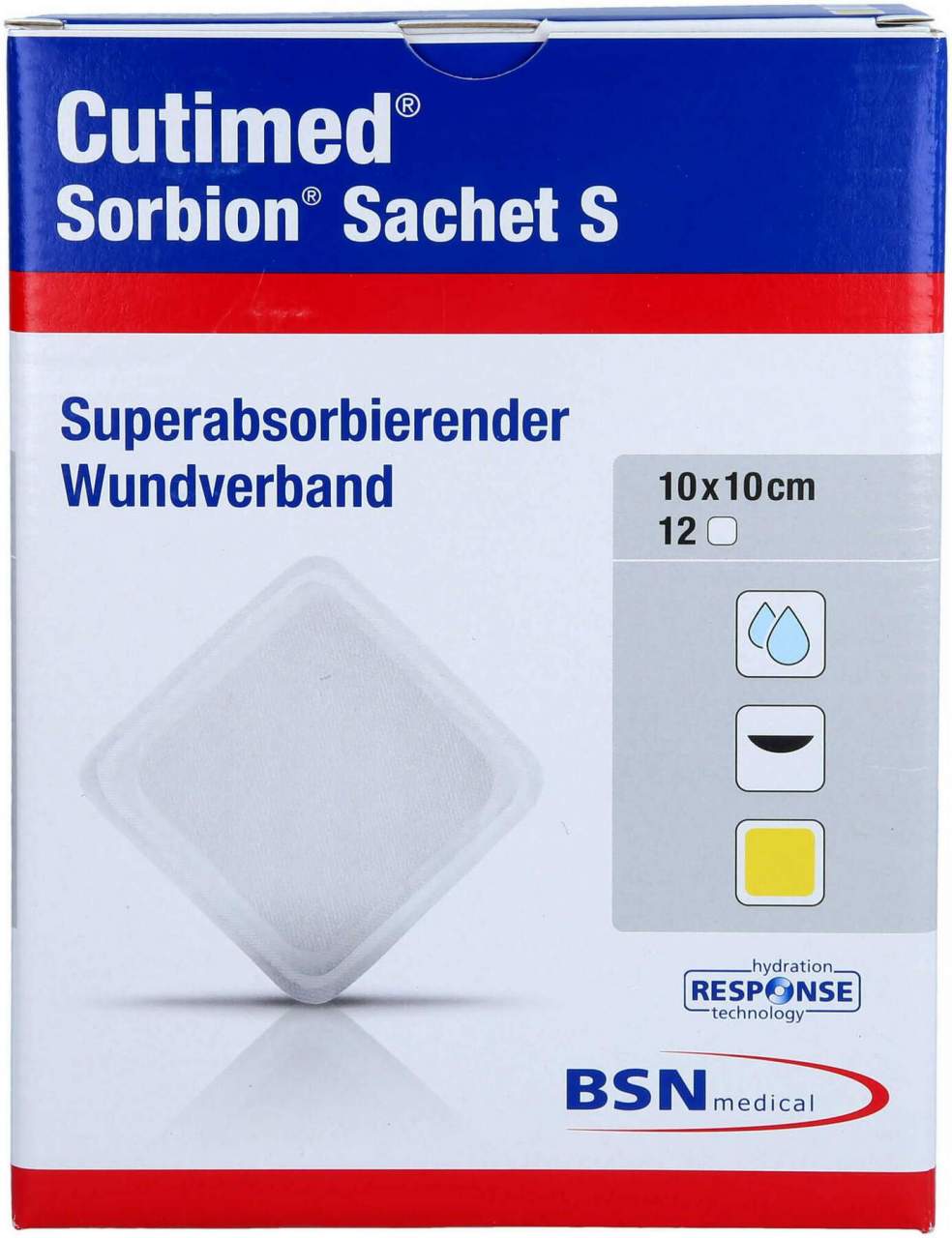 Sorbion Cutimed Sachet S 10 X 10 cm 12 Stück