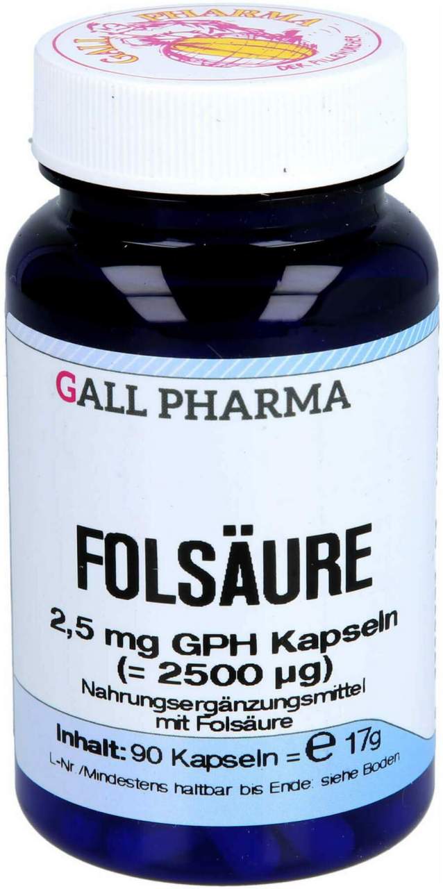 Folsäure 2,5 mg Gph Kapseln 90 Stück