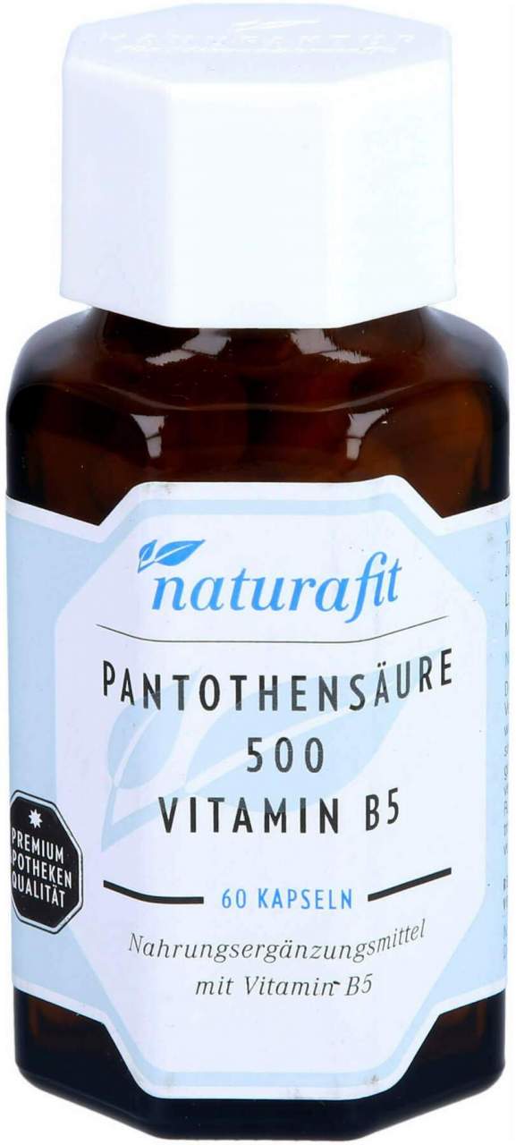 Naturafit Pantothensäure 500 Vitamin B5 60 Kapseln