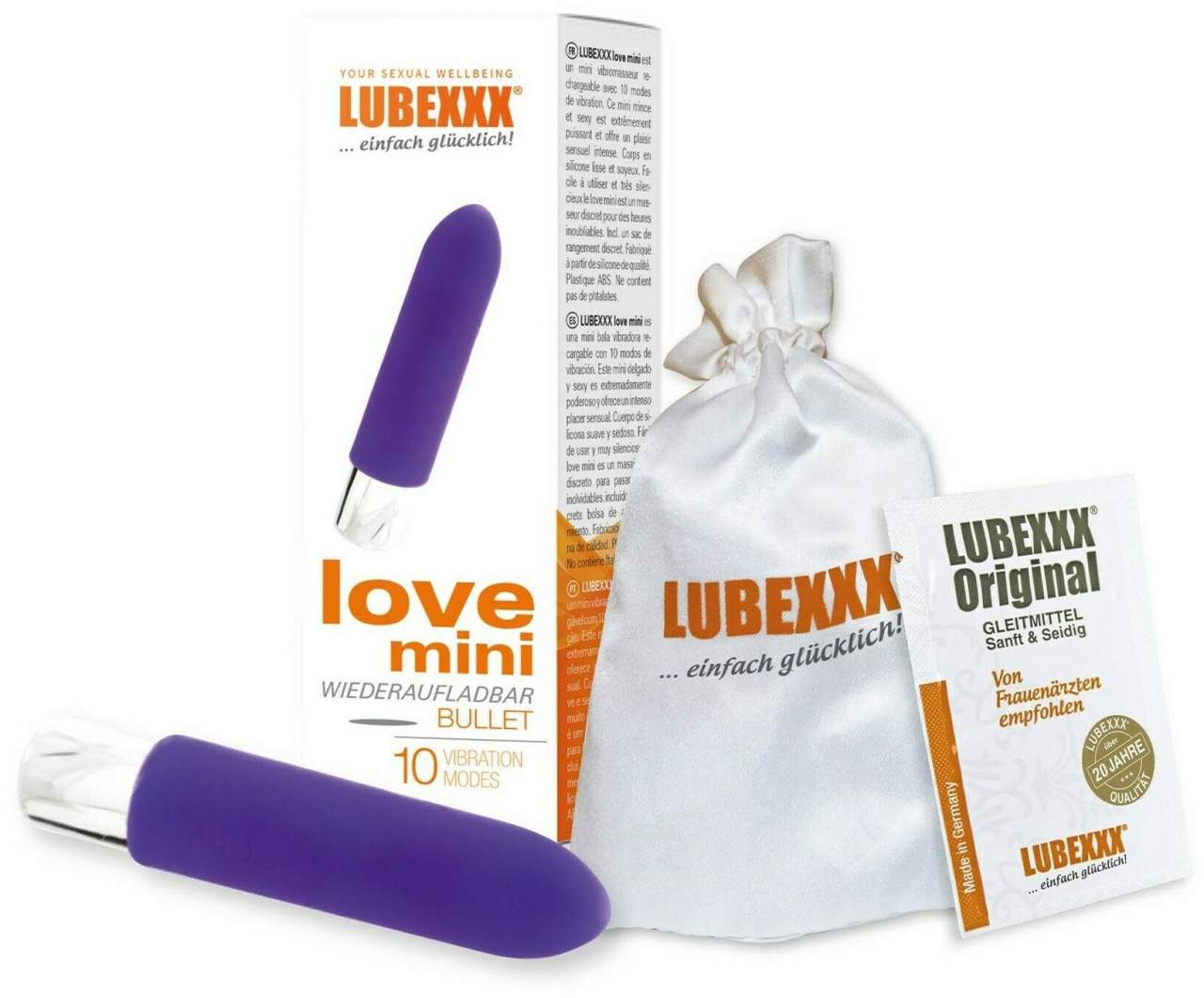 LUBEXXX Love Mini Massager wiederaufladbar in lila 1 Stück