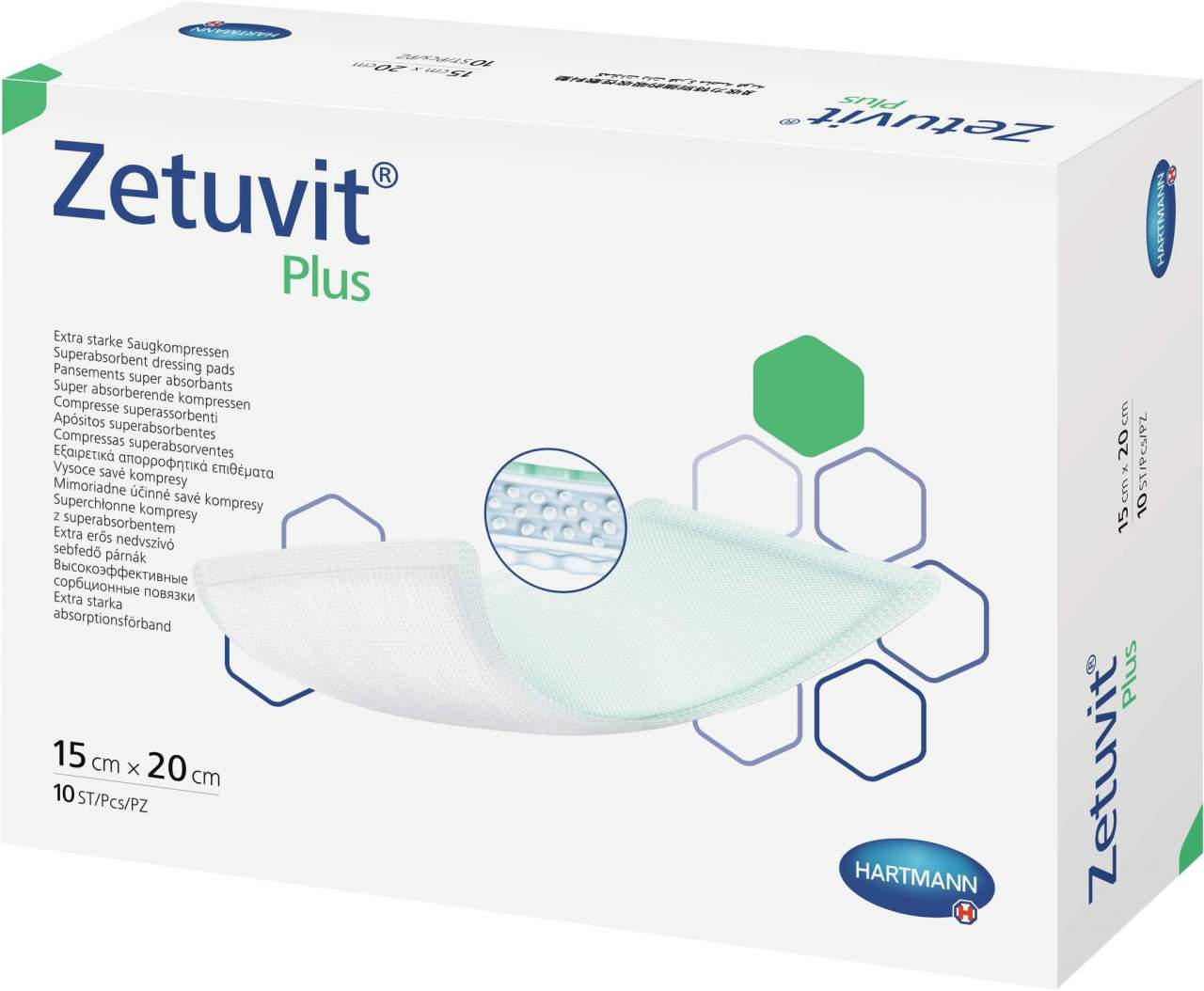 Zetuvit Plus Extrastarke Saugkomp.Ster.15x20 cm