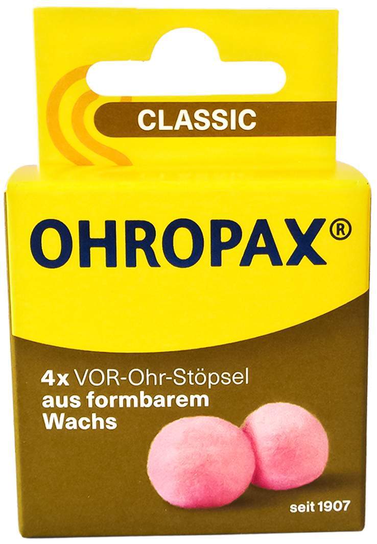 Ohropax Classic Wachs Vor-Ohr Stöpsel 4 Stück
