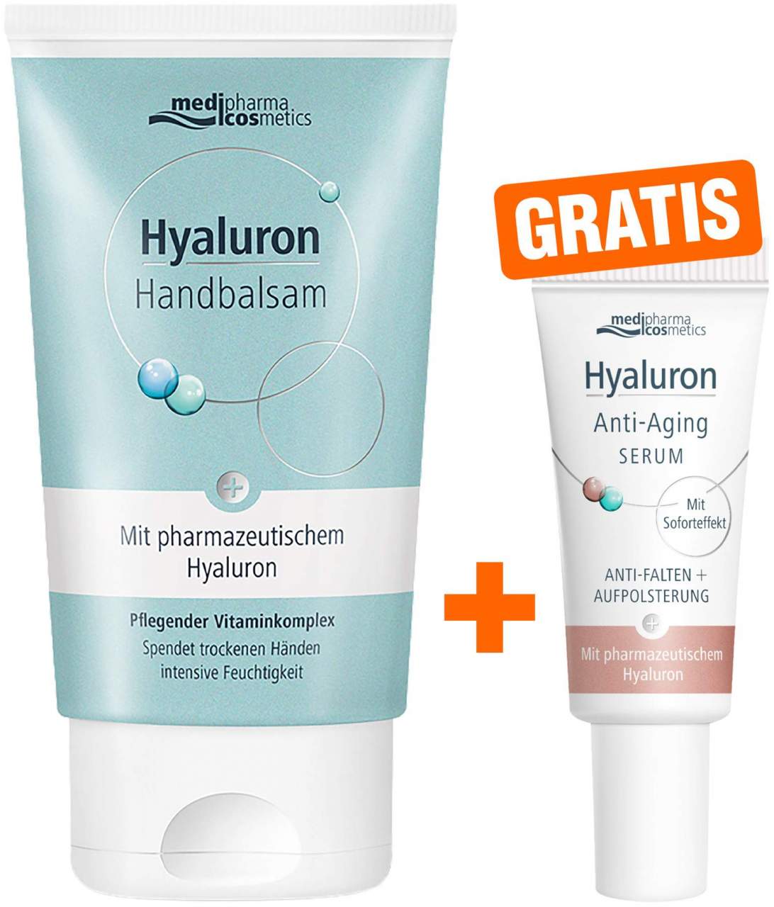 medipharma cosmetics Hyaluron Handbalsam 50 ml + gratis Hyaluron Anti - Aging Serum 5 ml - Intensive Feuchtigkeitspflege