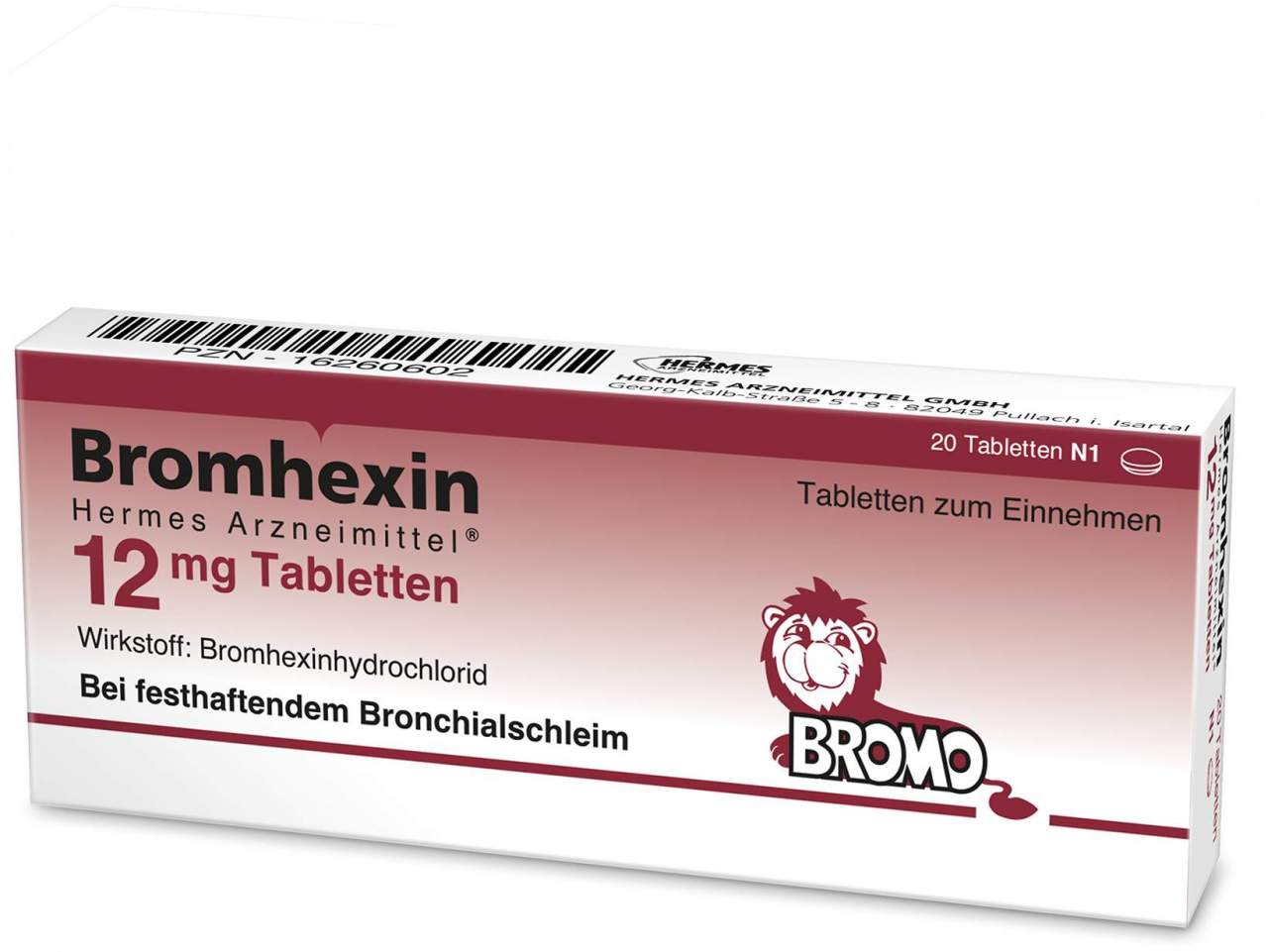 Bromhexin Hermes Arzneimittel 12 mg Tabletten