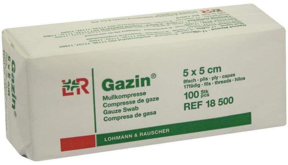 Gazin Op Kompressen 5 X 5 cm 8fach 100 Kompressen