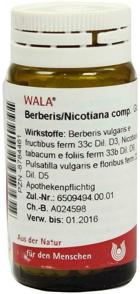 Wala Berberis Nicotiana Comp. 20 G Globuli