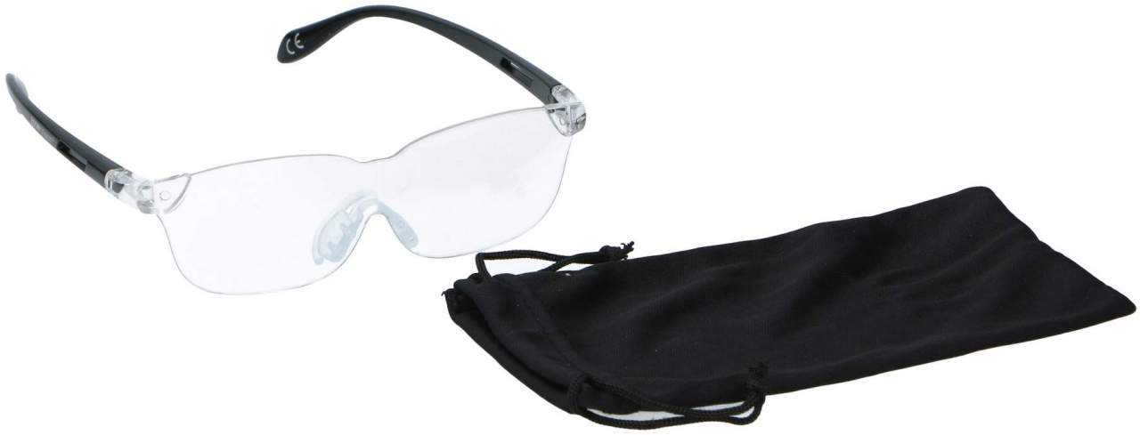 Vergrößerungsbrille schwarz inkl. Aufbewahrungsbeutel 160 % Vergrößerung