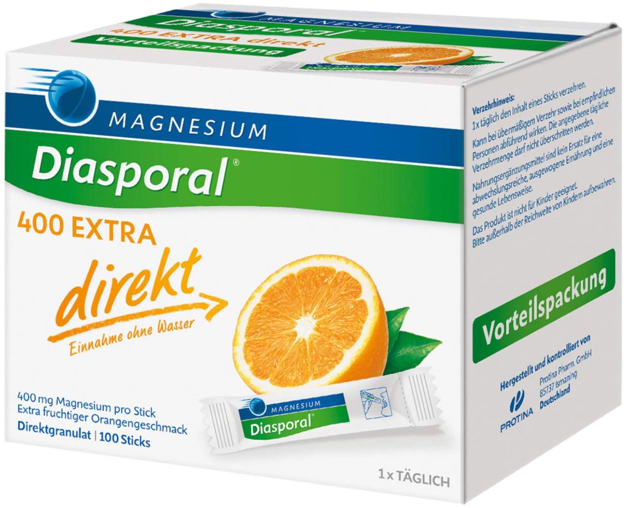 Magnesium Diasporal 400 Extra 100 Direkt Granulat Sticks