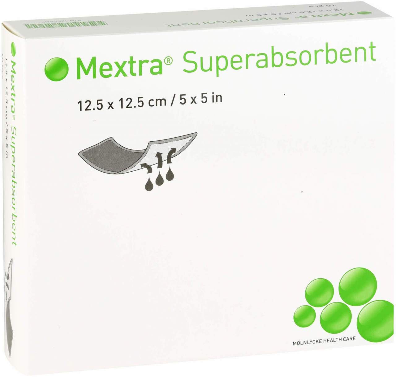 Mextra Superabsorbent Verband 12,5x12,5 cm