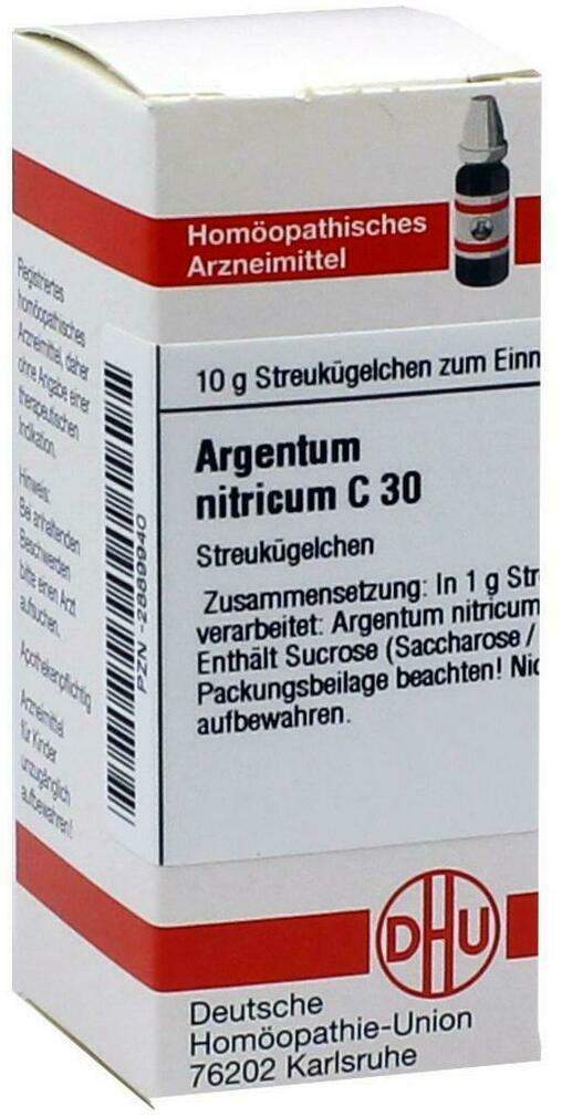 Dhu Argentum Nitricum C30 10 G Globuli