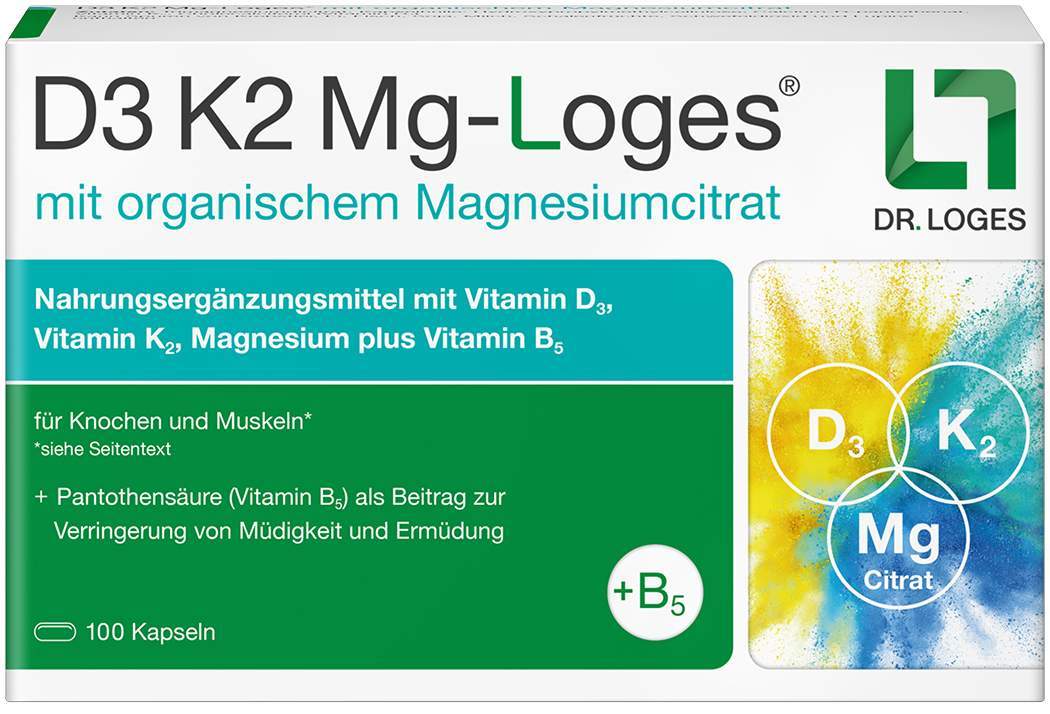 D3 K2 Mg-Loges 100 Kapseln