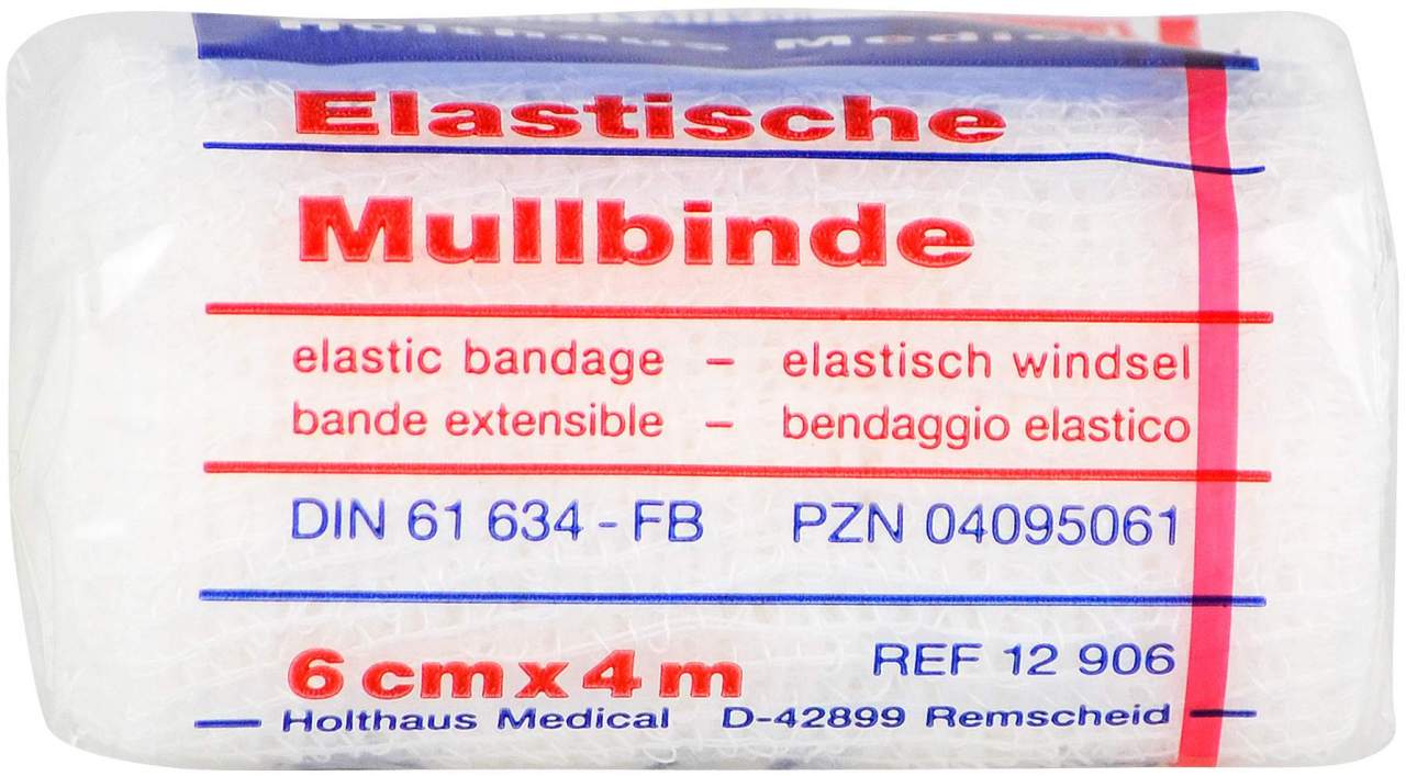 Mullbinden 4 m x 6 cm Elastisch 1 Stück