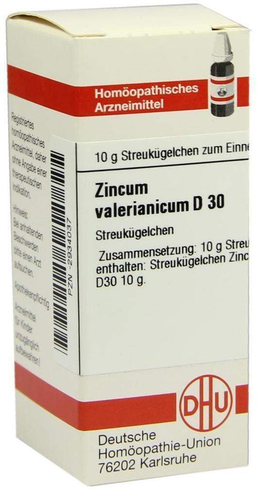 Dhu Zincum Valerianicum D30 10 G Globuli