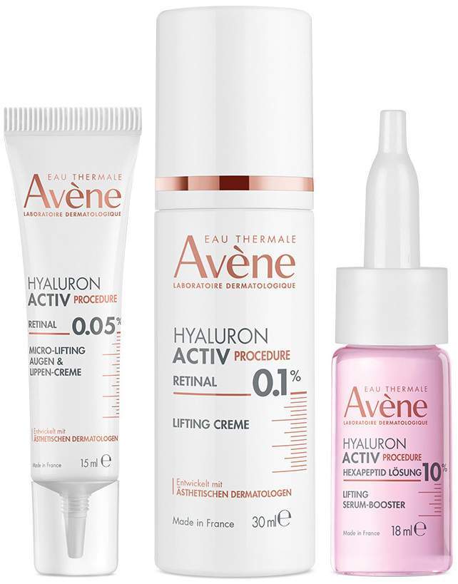 Avene Hyaluron Activ Serum 20 ml + Hyaluron Activ Retinal Creme 30 ml + Hyaluron Procedure Augen-Lippen Creme 15 ml