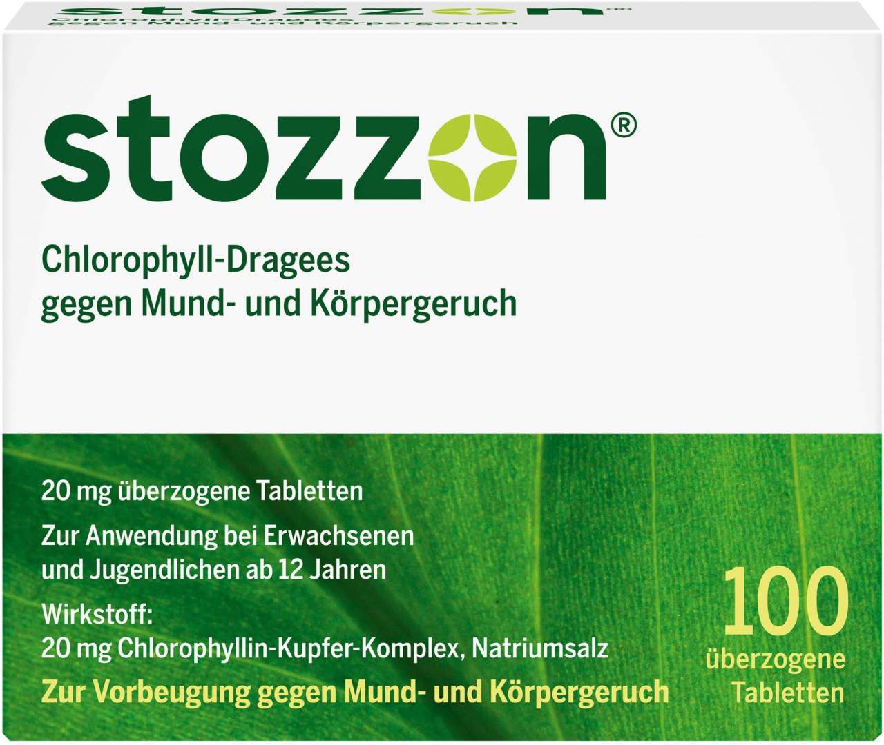 Stozzon Chlorophyll 100 überzogene Tabletten