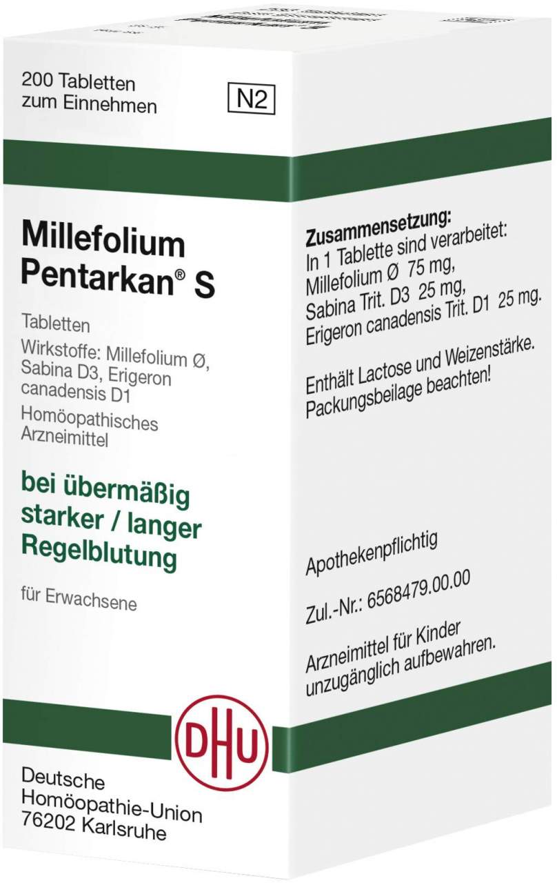 Dhu Millefolium Pentarkan S Tabletten