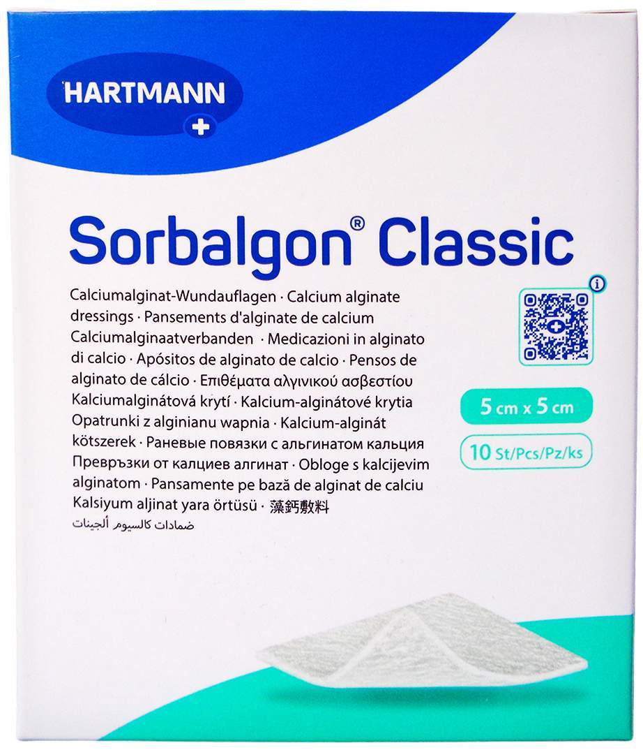 Sorbalgon Classic 5x5 cm Calciumalginat-Kompresse