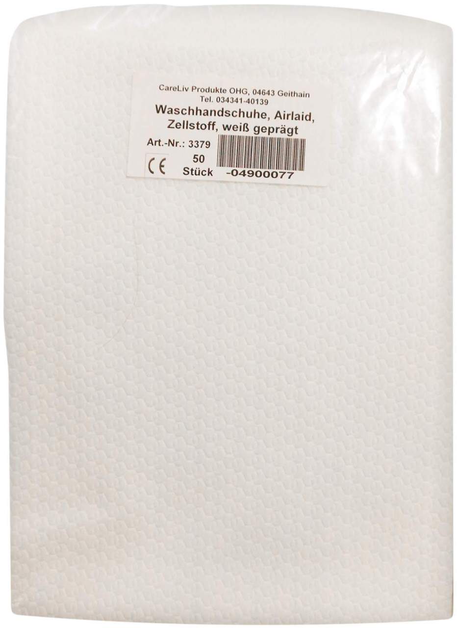 Waschhandschuhe Airlaid Weiss Geprägt 50 Handschuhe