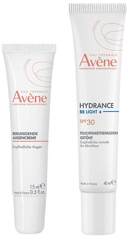 Avene Hydrance BB leicht Feuchtigkeitsemulsion getönt 40 ml + Avene Beruhigende Augencreme 15 ml