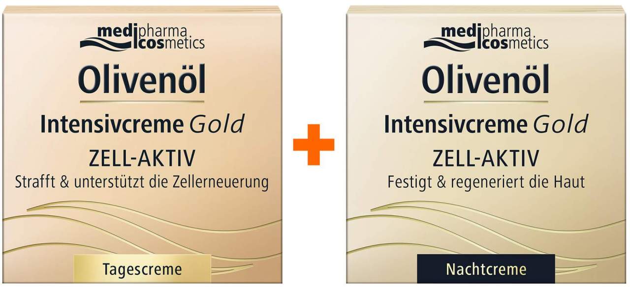 medipharma cosmetics Olivenöl Intensivcreme Gold Zell Aktiv Tag 50 ml + Intensivcreme Gold Zell Aktiv Nacht 50 ml