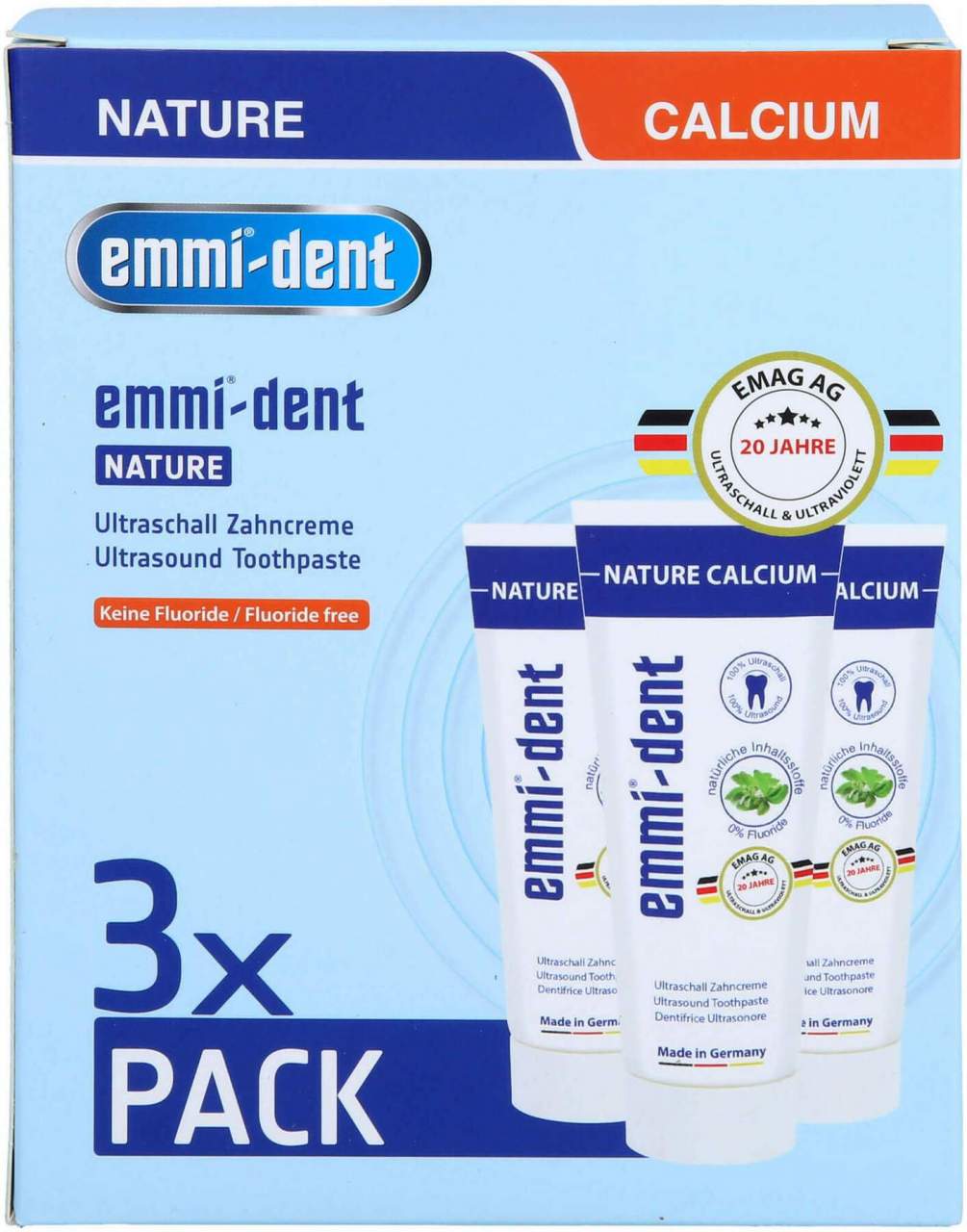 Emmi Dent Ultraschall Zahncreme Nature Calcium Set