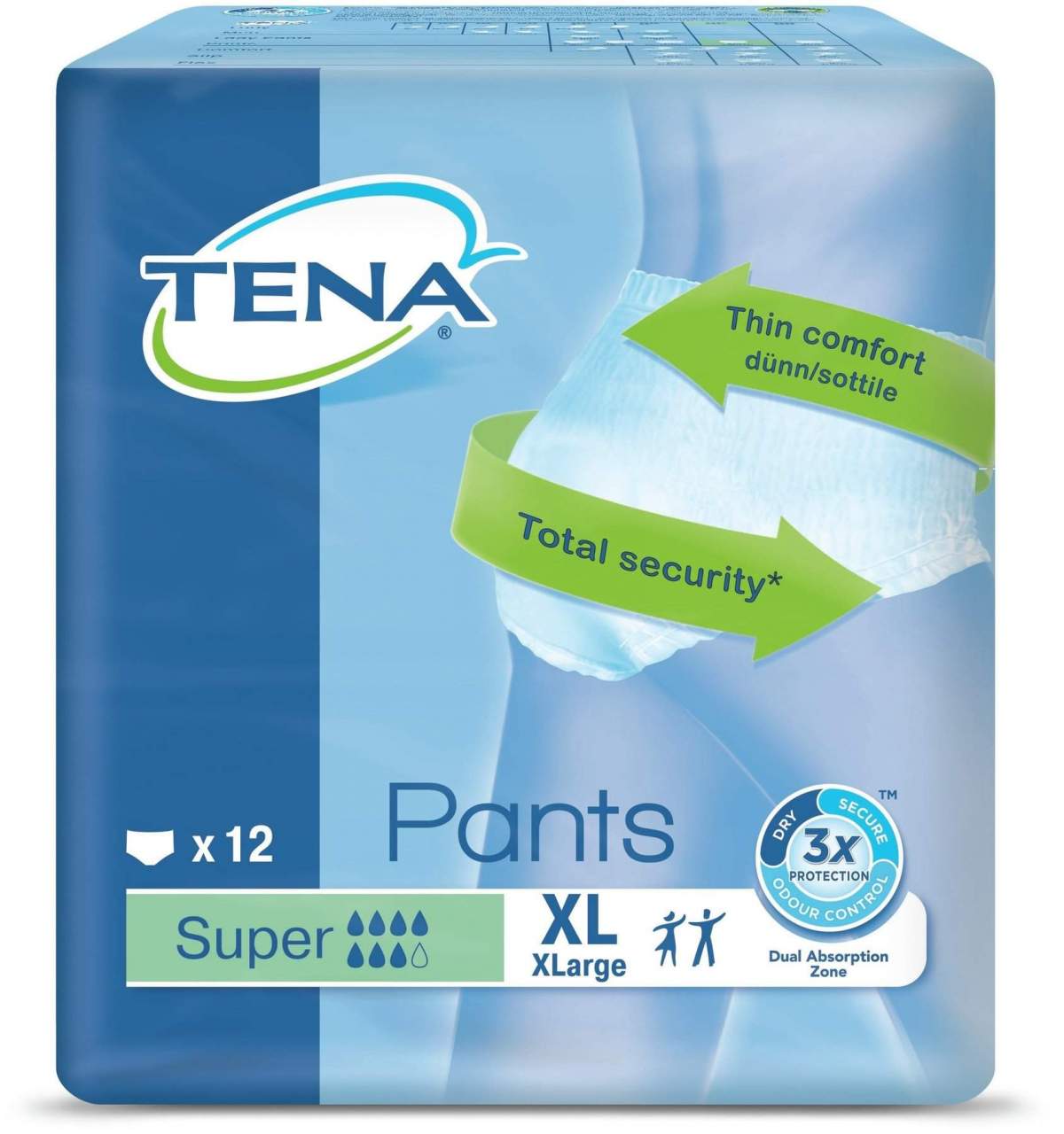 Tena Pants Super Xl Confiofit Einweghose 4 X 12 Stück