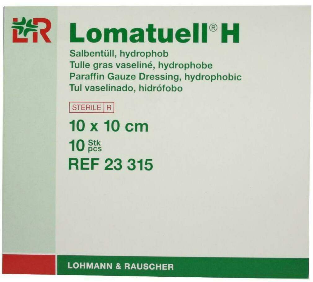 Lomatuell H Salbentüll 10 X 10 cm Steril 10 Stück