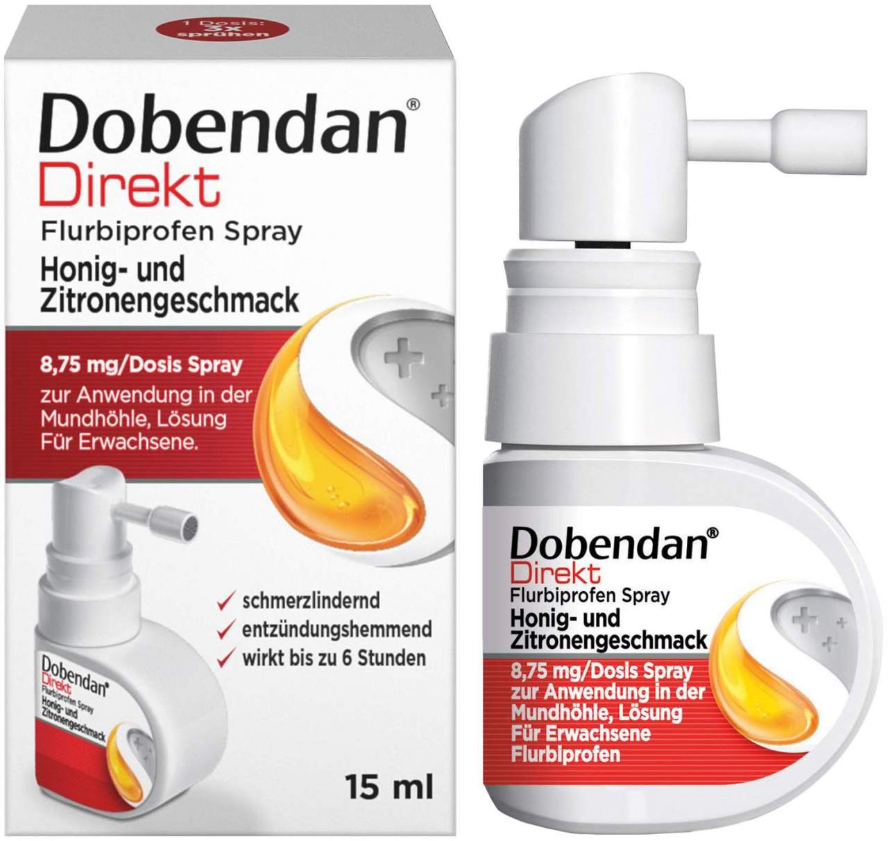Dobendan Direkt Flurbiprofen 15 ml Halsspray Honig & Zitrone