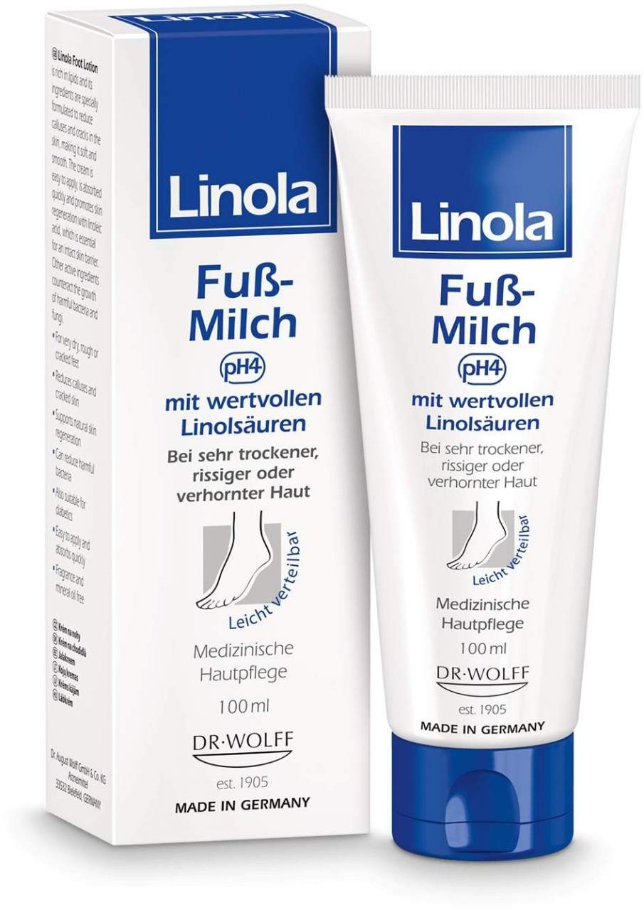 Linola Fußcreme Fuß-Milch 100ml PZN 04412573