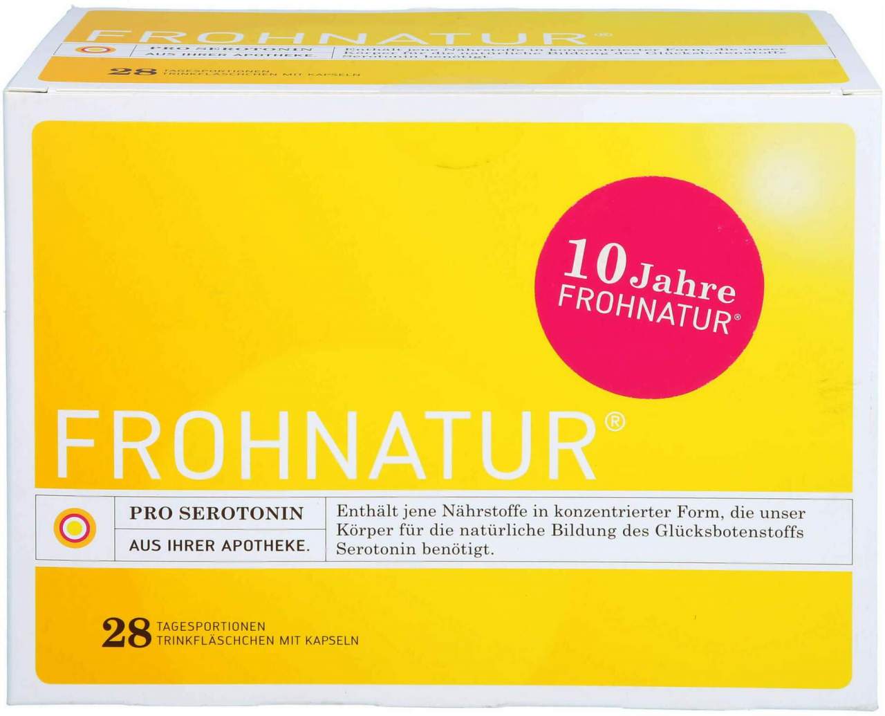 Frohnatur Pro Serotonin Trinkfläschchen Mit Kapsel 28 Stück