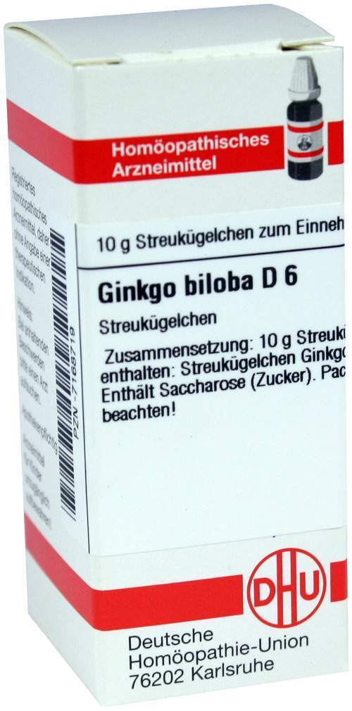 Dhu Ginkgo Biloba D6 10 G Globuli