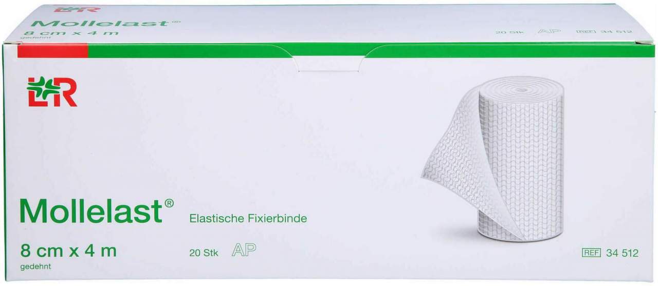 Mollelast Binden 8 cm X 4 M Weiß 20 Stk