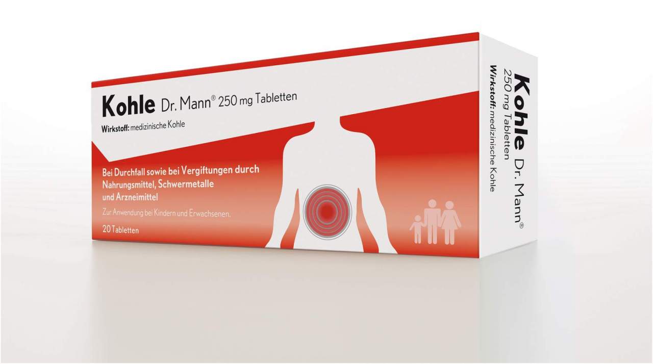 Kohle Dr. Mann 250 mg 20 Tabletten