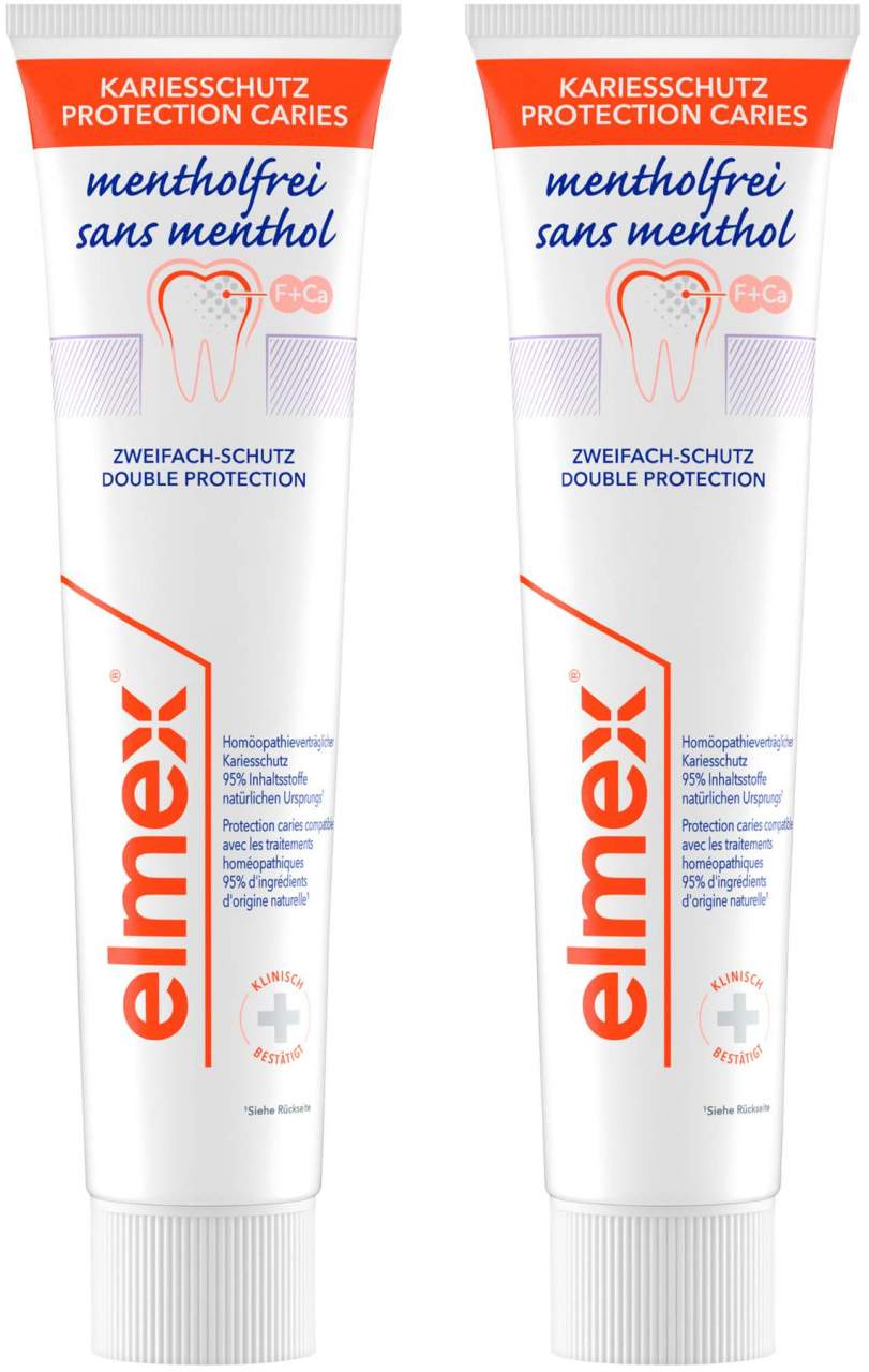 Elmex mentholfrei 2 x 75 ml Zahnpasta