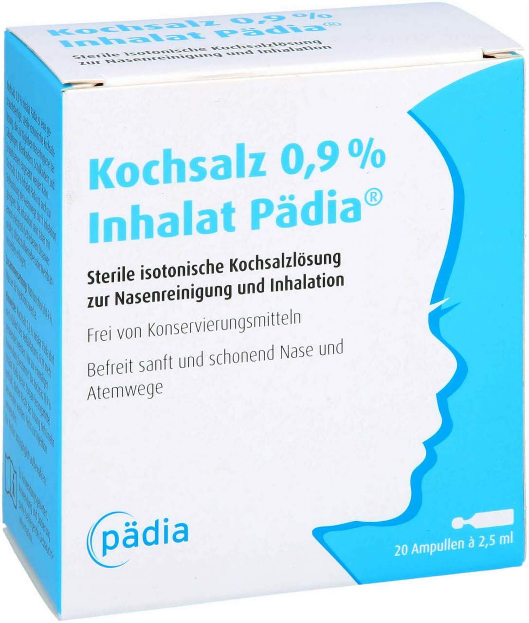 Kochsalz 0.9 % Inhalat Pädia 20 X 2,5 ml Ampullen