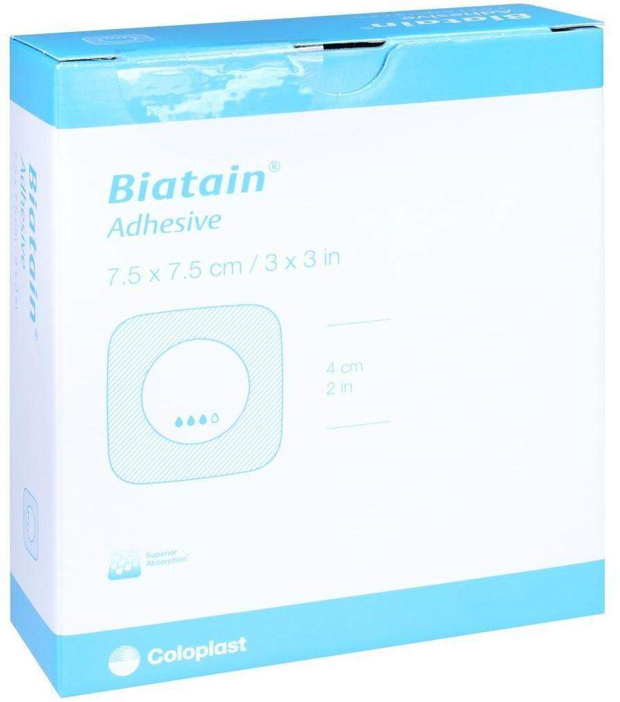 Biatain Schaumverband 7,5x7,5 cm Selbst Haftend
