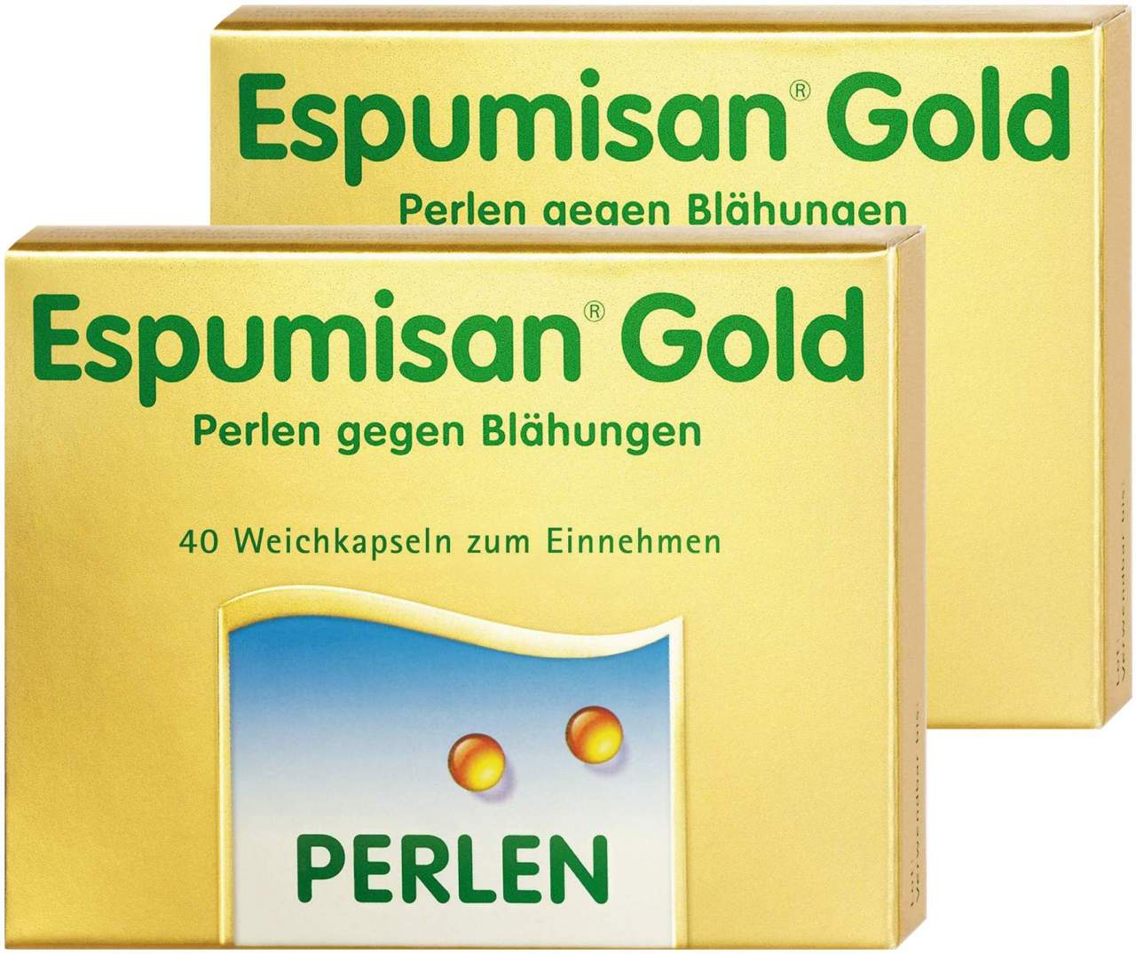 Espumisan Gold Perlen gegen Blähungen 2 x 40 Stück