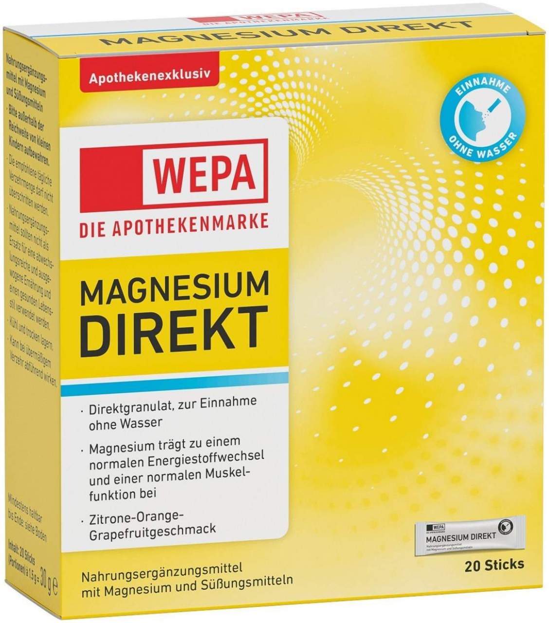 WEPA Magnesium Direkt 20 Sticks