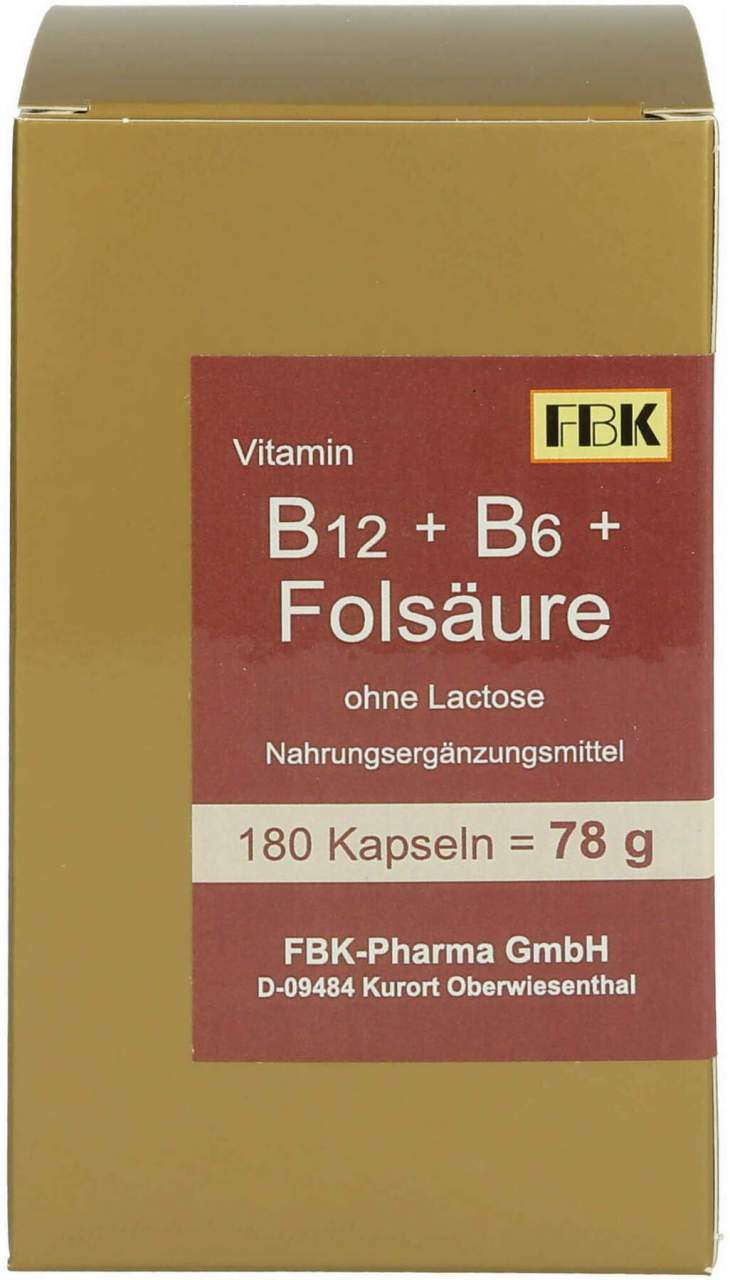 B12 und B6 und Folsäure Ohne Lactose Kapseln