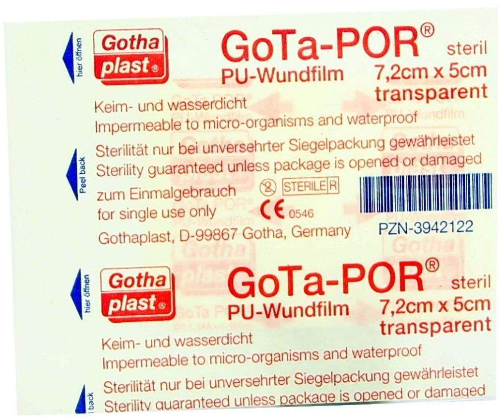 Gota Por Pu Wundfilm 7,2x5cm Steril 1 Pflaster