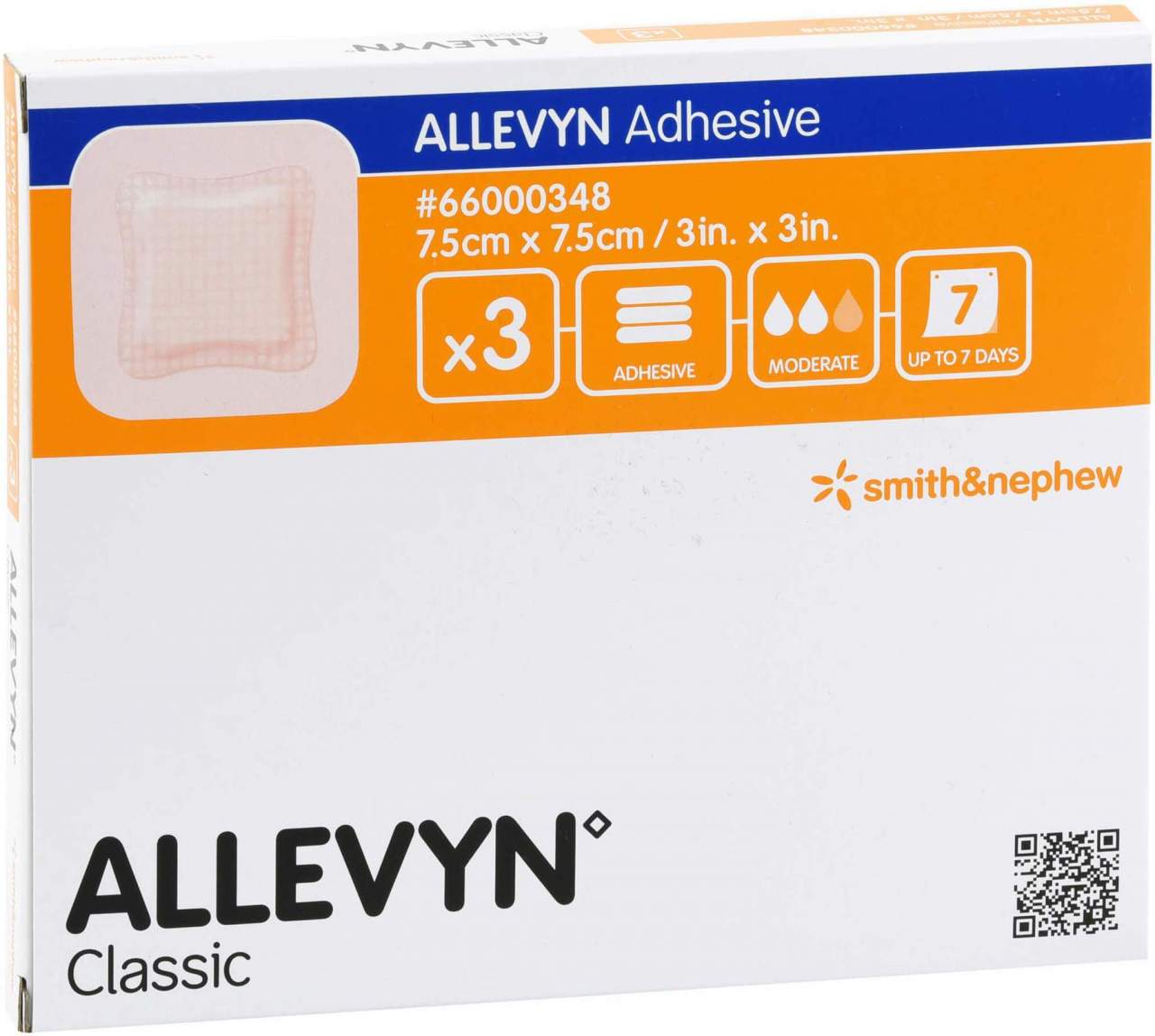 Allevyn Adhesive 7,5x7,5 cm Haftende Wundauflage