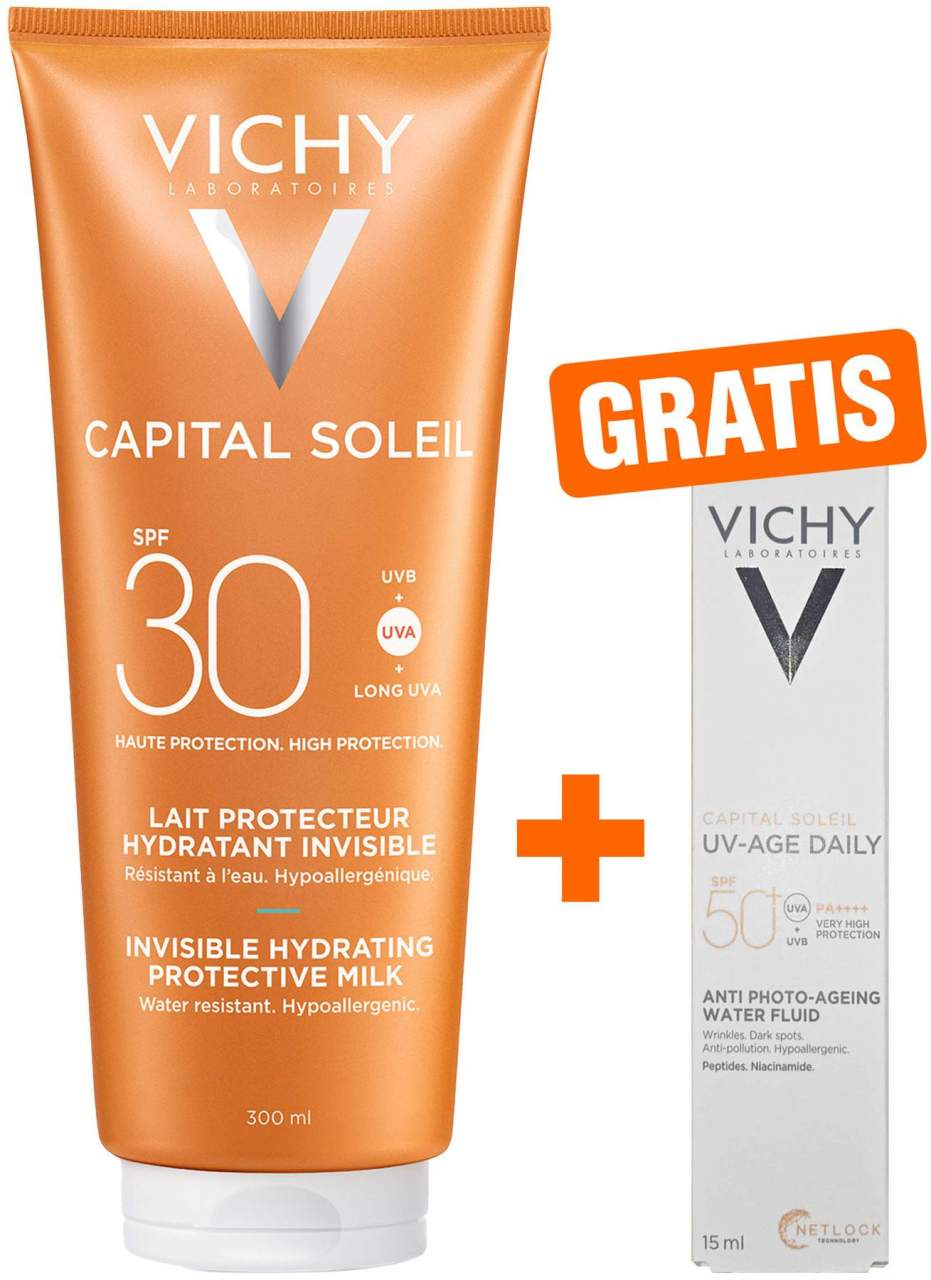 Vichy Capital Soleil mattierendes Sonnenfluid LSF 30 50 ml + gratis Vichy Capital Soleil UV-Age Daily LSF 50+ 15 ml - Sonnenschutz