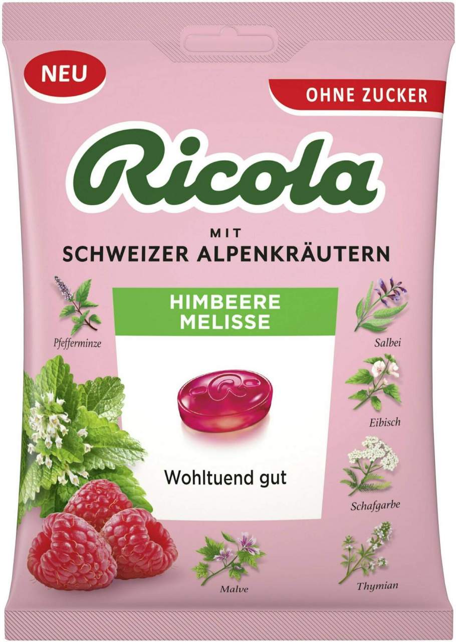 Ricola Himbeere Melisse - 75 G Schweizer Hustenbonbons