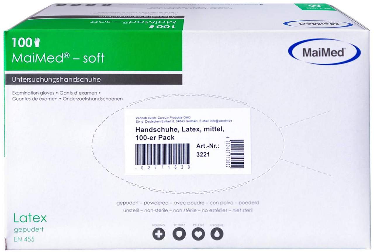 Handschuhe Latex Leicht Gepudert Mittel